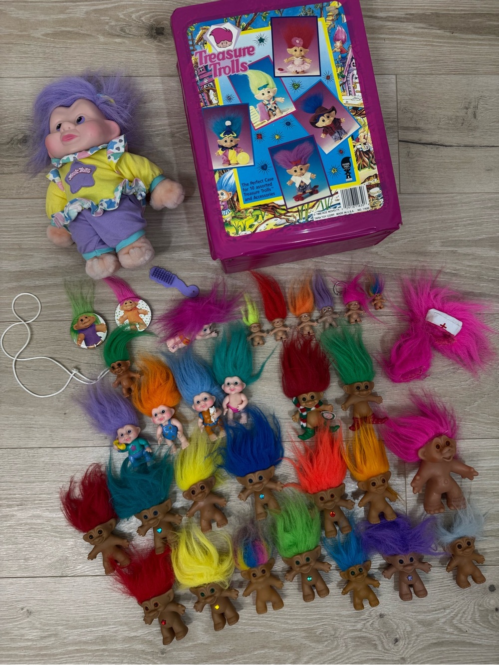 Trolls Vintage Doll & Carry Case Lot